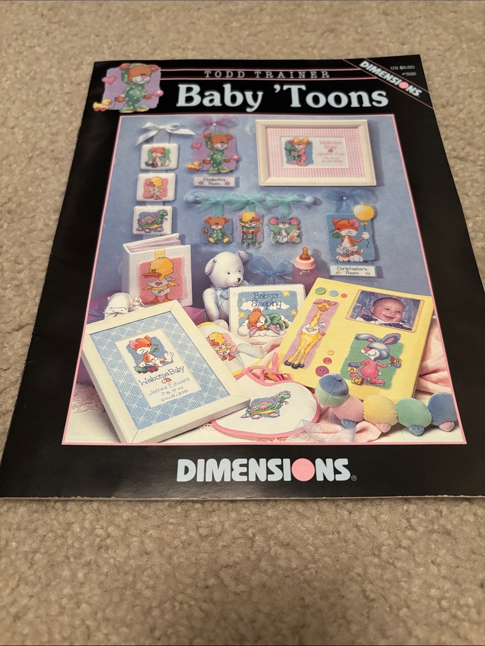 Baby 'Toons Todd Trainer Cross Stitch Pattern Book- Dimensions
